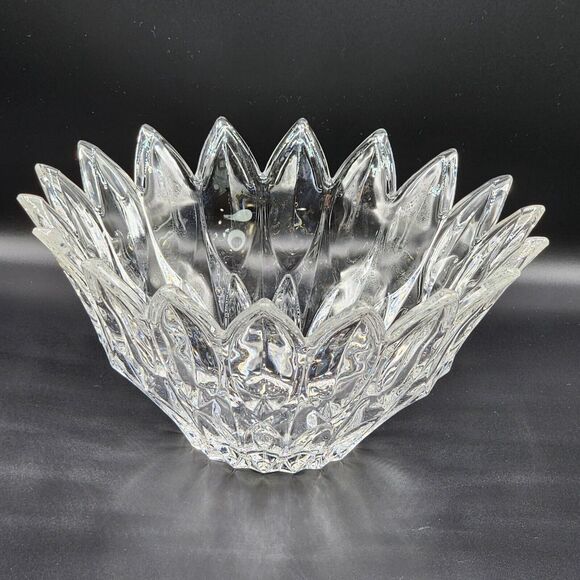Shannon Lead Crystal Fruit Bowl Hand Crafted Designs Of Ireland 5.5x11.5 inch - Picture 3 of 7